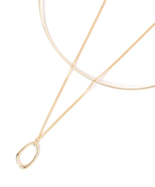 mysty woman（ミスティウーマン）の「2レンチョーカーネックレス（ネックレス・レディース・ライトグレー/ベージュ・FREE）」の12枚目の写真