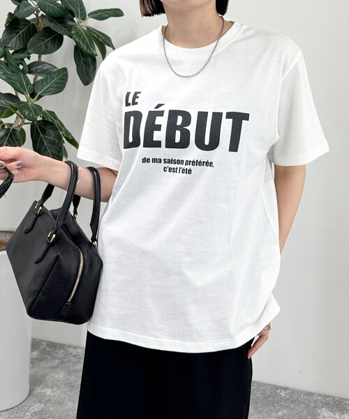 fredy emue（フレディエミュ）の「”DEBUT”プリントTシャツ（Tシャツ/カットソー・レディース・ホワイト系その他/チャコールグレー/グレイッシュベージュ/ホワイト系その他2・38）」の13枚目の写真