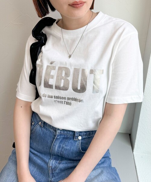 fredy emue（フレディエミュ）の「”DEBUT”プリントTシャツ（Tシャツ/カットソー・レディース・ホワイト系その他/チャコールグレー/グレイッシュベージュ/ホワイト系その他2・38）」の19枚目の写真