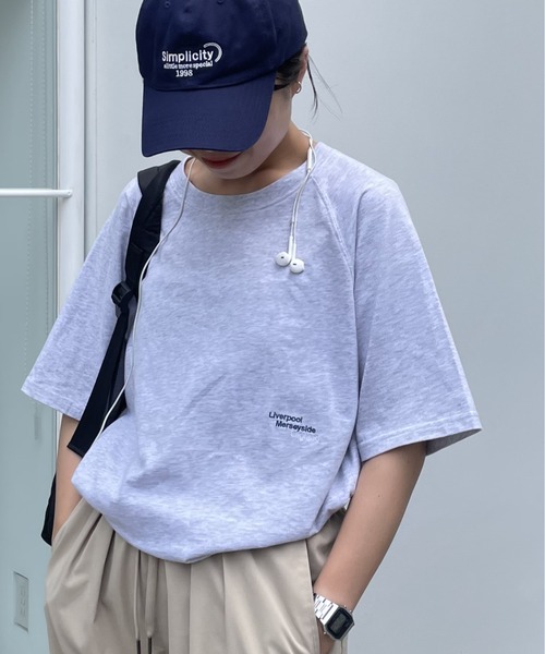 COLONY 2139（コロニートゥーワンスリーナイン）の「ロゴ刺繍ラグランTシャツ（Tシャツ/カットソー・レディース・ライトグレー/ネイビー/オフホワイト・FREE）」の3枚目の写真