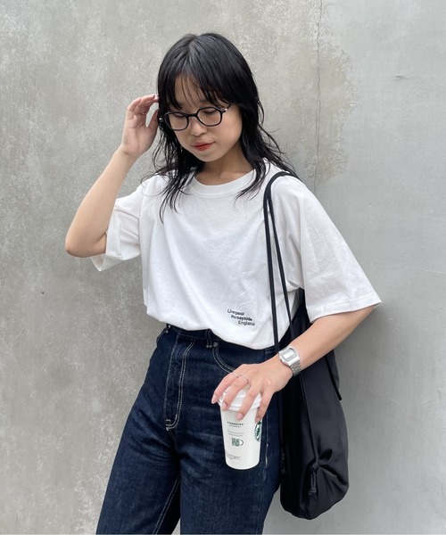 COLONY 2139（コロニートゥーワンスリーナイン）の「ロゴ刺繍ラグランTシャツ（Tシャツ/カットソー・レディース・ライトグレー/ネイビー/オフホワイト・FREE）」の14枚目の写真