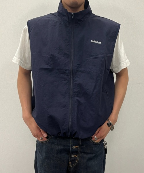 brokenbase ナイロンベスト Lサイズ brokenbase ナイロンテックハーフ