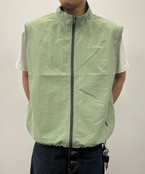 BROKEN BASE（ブロークンベース）の「パッカブル ナイロンベスト（ベスト・メンズ・ブラック/ネイビー/ライム・MEDIUM/LARGE）」の4枚目の写真