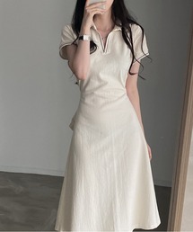 ポロネックTシャツワンピース