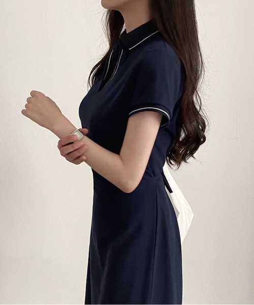 セール】ポロネックTシャツワンピース（ワンピース）｜MAISON