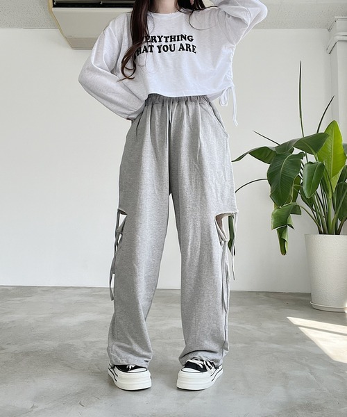 Nana(ナナ)の「スリットダメージパンツ(その他パンツ・レディース・グレー/ブラック・FREE)」の16枚目の写真