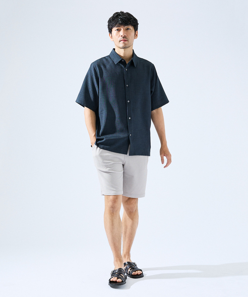 ABAHOUSE GRAY(アバハウスグレイ)の「【セットアップ対応】フクレジャガード リラックス ショートパンツ(その他パンツ・メンズ・ホワイト/ネイビー/グレイッシュベージュ/ブラック/モカ・46/48)」の19枚目の写真