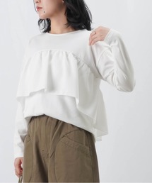 LC/LLL ラウンドフリルロングスリーブカットソー / フリルロンTee