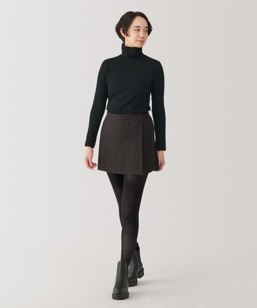 無印良品(ムジルシリョウヒン)の「婦人 起毛フライス編みタートルネック長袖Tシャツ(Tシャツ/カットソー・レディース・ライトグレー/ブラック/ホワイト/ブラック系/マスタード/ライトグレー系・L/M/XL/S)」の15枚目の写真