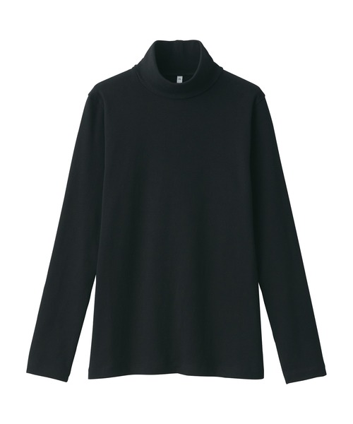 無印良品(ムジルシリョウヒン)の「婦人 起毛フライス編みタートルネック長袖Tシャツ(Tシャツ/カットソー・レディース・ライトグレー/ブラック/ホワイト/ブラック系/マスタード/ライトグレー系・L/M/XL/S)」の20枚目の写真