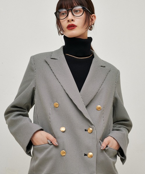 LARUTA（ラルータ）の「【LARUTA】金釦テーラードジャケット（テーラードジャケット・レディース・ネイビー/その他1/ブラウン系その他・MEDIUM/LARGE）」の3枚目の写真