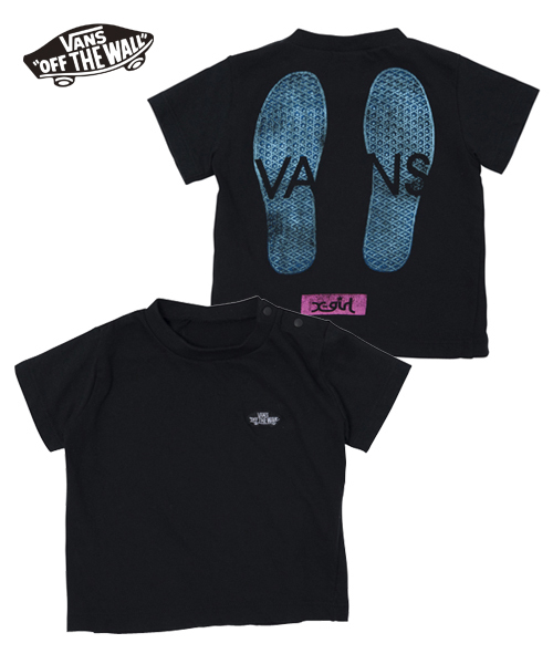 X-girl Stages（エックスガールステージス）の「VANS/XGS S/S TEE(2T)（Tシャツ/カットソー・キッズ・ホワイト/ブラック・2T）」の2枚目の写真