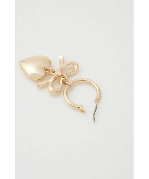 SLY（スライ）の「HEART RIBBON P/EARRING ハート リボン ピアス（ピアス（両耳用）・レディース・ゴールド/シルバー・FREE）」の7枚目の写真