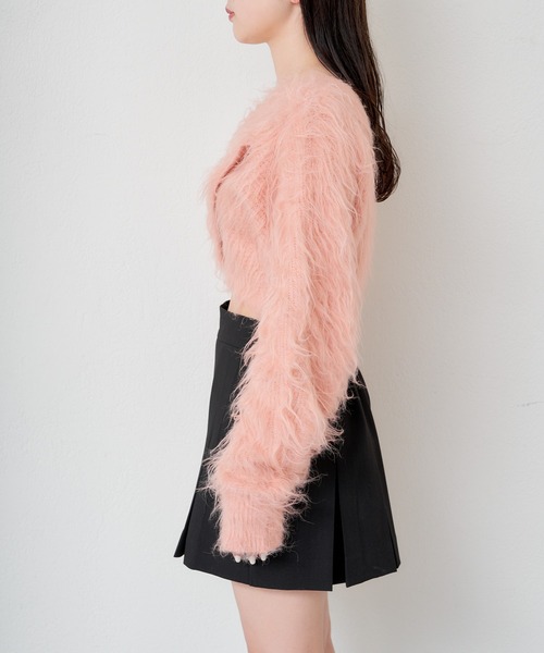 Chico(チコ)の「【WEB限定/REVIVAL】シャギーMIXクロスニット(ニット/セーター・レディース・ピンク/グレー/アイボリー/グレイッシュベージュ・FREE)」の10枚目の写真