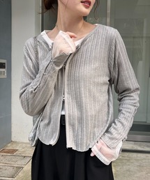 CIAOPANIC TYPY | リブシアーZIPニット(カーディガン/ボレロ)