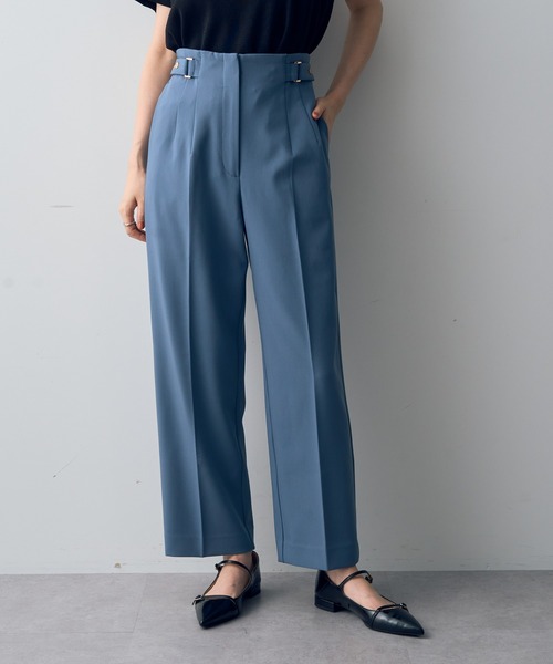 【セール】サイドベルテッドパンツ（スラックス）｜YECCA VECCA（イェッカヴェッカ） 5,455円