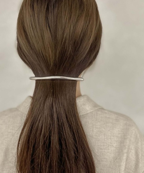 apres jour clair（アプレジュールクレア）の「【apres jour clair×ARIAZ】メタルヘアバレッタ（バレッタ/ヘアクリップ・レディース・シルバー/ゴールド・FREE）」の2枚目の写真