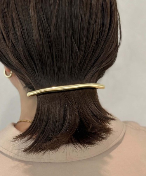apres jour clair（アプレジュールクレア）の「【apres jour clair×ARIAZ】メタルヘアバレッタ（バレッタ/ヘアクリップ・レディース・シルバー/ゴールド・FREE）」の5枚目の写真