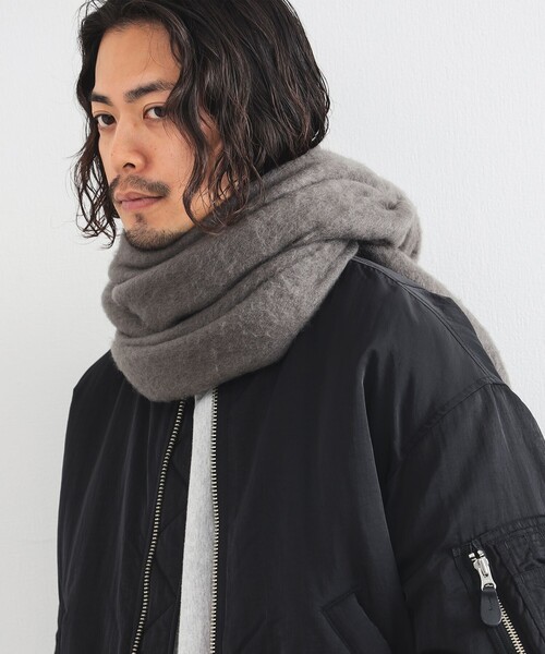 B:MING by BEAMS（ビーミングバイビームス）の「シャギー マフラー（マフラー・メンズ・ブラック/グレー・ONE SIZE）」の3枚目の写真