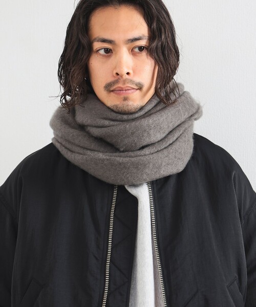 B:MING by BEAMS（ビーミングバイビームス）の「シャギー マフラー（マフラー・メンズ・ブラック/グレー・ONE SIZE）」の4枚目の写真