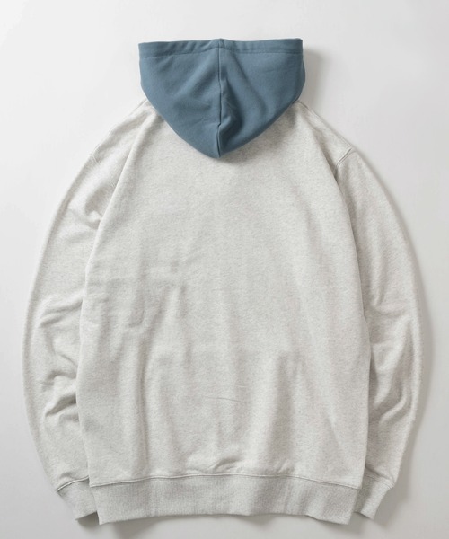 CONVERSE（コンバース）の「【CONVERSE/コンバース】ALL STARサークルロゴ ワンポイント サガラ刺繍デザイン プルパーカー/フーディー/裏毛（パーカー・メンズ・アッシュグレー/ダークグリーン/ライトブルー/ブラック/グレイッシュベージュ/オートミール・XL/L/M）」の7枚目の写真