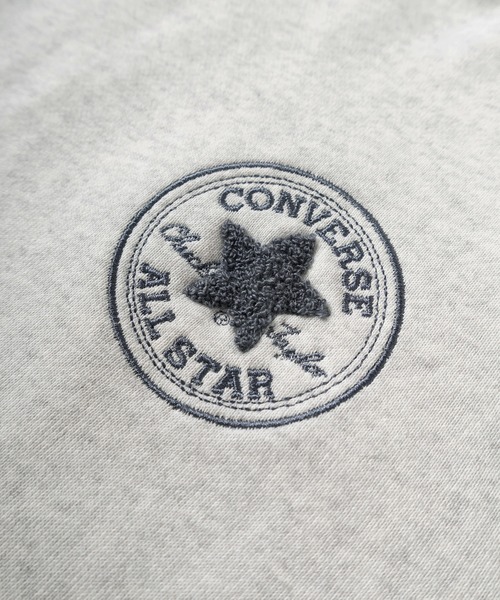 CONVERSE（コンバース）の「【CONVERSE/コンバース】ALL STARサークルロゴ ワンポイント サガラ刺繍デザイン プルパーカー/フーディー/裏毛（パーカー・メンズ・アッシュグレー/ダークグリーン/ライトブルー/ブラック/グレイッシュベージュ/オートミール・XL/L/M）」の9枚目の写真