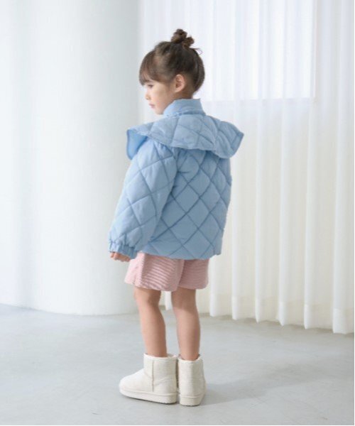 Lycee mine（リセマイン）の「【万能アウター】取外しできる衿付きパフジャケット（ブルゾン・キッズ・ピンク/ベージュ/ブルーグレー/アイボリー/ブラック・100cm/110cm/120cm/140cm/150cm/130cm）」の14枚目の写真
