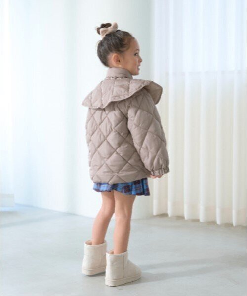 Lycee mine（リセマイン）の「【万能アウター】取外しできる衿付きパフジャケット（ブルゾン・キッズ・ピンク/ベージュ/ブルーグレー/アイボリー/ブラック・100cm/110cm/120cm/140cm/150cm/130cm）」の11枚目の写真
