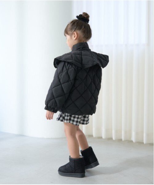 Lycee mine（リセマイン）の「【万能アウター】取外しできる衿付きパフジャケット（ブルゾン・キッズ・ピンク/ベージュ/ブルーグレー/アイボリー/ブラック・100cm/110cm/120cm/140cm/150cm/130cm）」の8枚目の写真