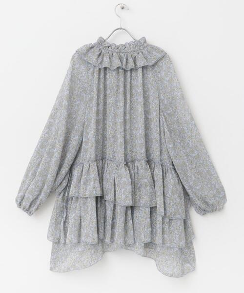 CAVEZIA ROSSO ミニワンピース F F by ROSSO（エフバイロッソ）の「F by ROSSO フラワープリント