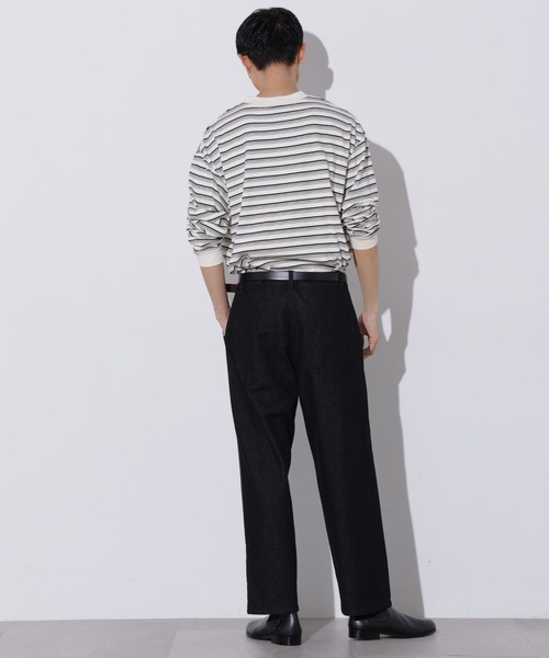 Apo(s)ture(アポスチャー)の「THOM-002/デニムダブルニーストレートパンツ(デニムパンツ・メンズ・ネイビー/ブラック/ブルー・XS/S/M/L/XL)」の10枚目の写真