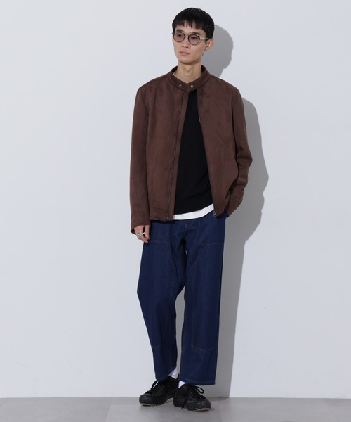 Apo(s)ture(アポスチャー)の「THOM-002/デニムダブルニーストレートパンツ(デニムパンツ・メンズ・ネイビー/ブラック/ブルー・XS/S/M/L/XL)」の12枚目の写真