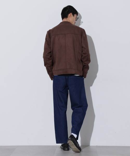 Apo(s)ture(アポスチャー)の「THOM-002/デニムダブルニーストレートパンツ(デニムパンツ・メンズ・ネイビー/ブラック/ブルー・XS/S/M/L/XL)」の17枚目の写真