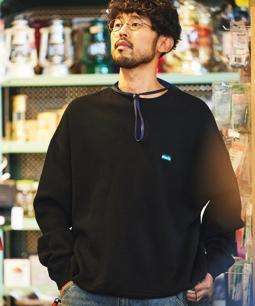 限定展開 KAVU×FREAK'S STORE /カブー 別注 ビッグシルエット ワンポイント刺繍 クルーネックスウェット（スウェット）｜FREAK'S STORE（フリークスストア）