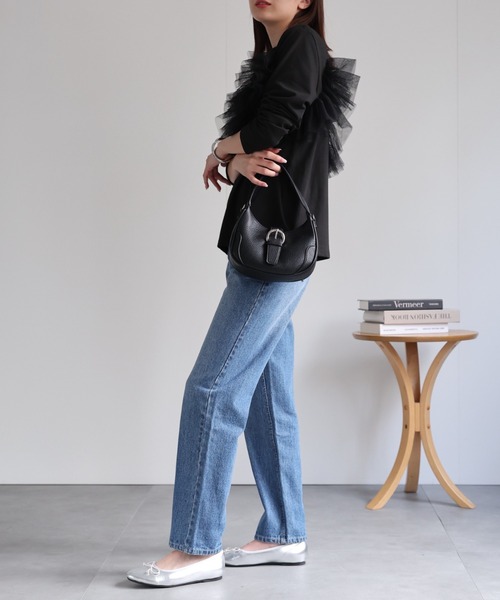 セール】チュールドッキング 長袖トップス/TOPS/ロンT（Tシャツ