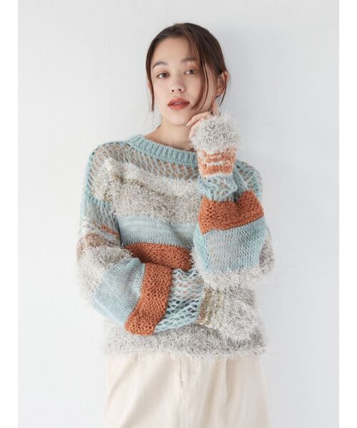 Ungrid - アングリット　編み上げニット Ungrid（アングリッド）の「透かし編みル－ズニット（ニット