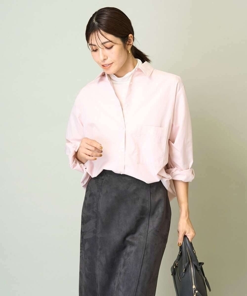 a.v.v（アーヴェヴェ）の「【イージーケア】ベーシックシャツ（シャツ/ブラウス・レディース・ホワイト/ブラウン/ダークインディゴブルー/ライトピンク・40/38/42/36/34）」の10枚目の写真