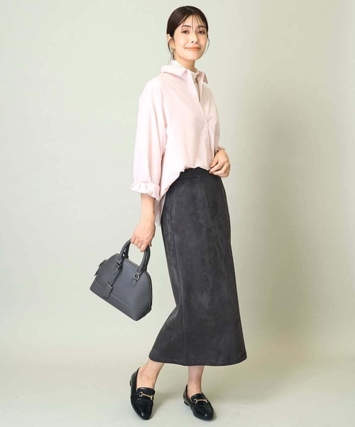 a.v.v（アーヴェヴェ）の「【イージーケア】ベーシックシャツ（シャツ/ブラウス・レディース・ホワイト/ブラウン/ダークインディゴブルー/ライトピンク・40/38/42/36/34）」の12枚目の写真