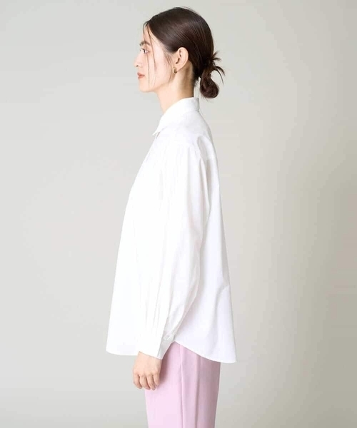 a.v.v（アーヴェヴェ）の「【イージーケア】ベーシックシャツ（シャツ/ブラウス・レディース・ホワイト/ブラウン/ダークインディゴブルー/ライトピンク・40/38/42/36/34）」の18枚目の写真
