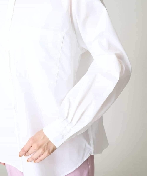 a.v.v（アーヴェヴェ）の「【イージーケア】ベーシックシャツ（シャツ/ブラウス・レディース・ホワイト/ブラウン/ダークインディゴブルー/ライトピンク・40/38/42/36/34）」の21枚目の写真