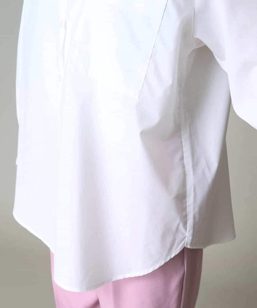 a.v.v（アーヴェヴェ）の「【イージーケア】ベーシックシャツ（シャツ/ブラウス・レディース・ホワイト/ブラウン/ダークインディゴブルー/ライトピンク・40/38/42/36/34）」の22枚目の写真