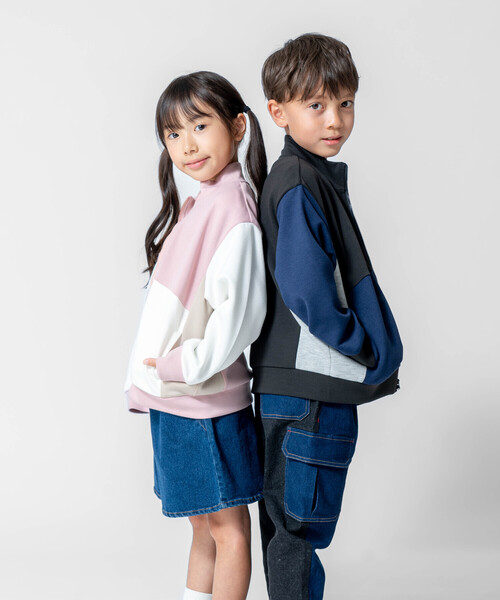 COMME CA ISM（コムサイズム）の「配色切り替えブルゾン（ブルゾン・キッズ・ピンク系/ブラック系・100cm/110cm/120cm/130cm/140cm/150cm）」の5枚目の写真