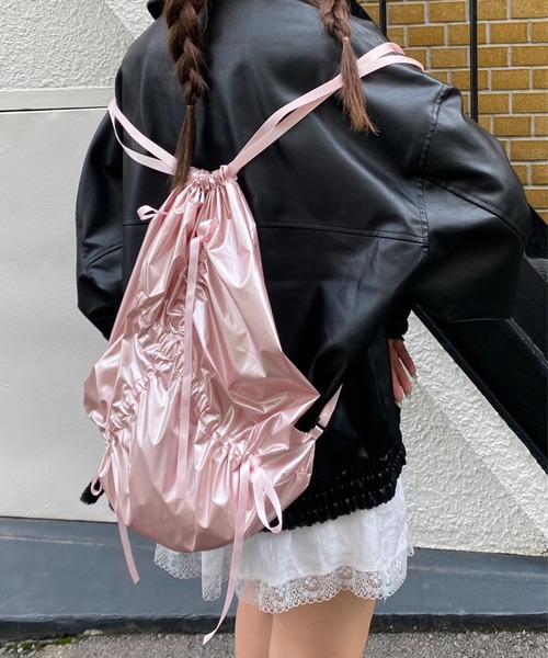 Seoup】リボンナップサック（バックパック/リュック）｜nemne store