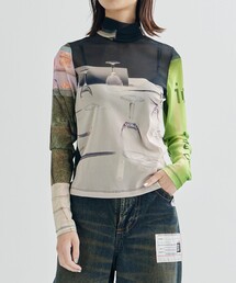 YOHEI OHNO | 【YOHEI OHNO/ヨウヘイオオノ】Graphic Mesh Top/グラフィックメッシュトップス(Tシャツ/カットソー)