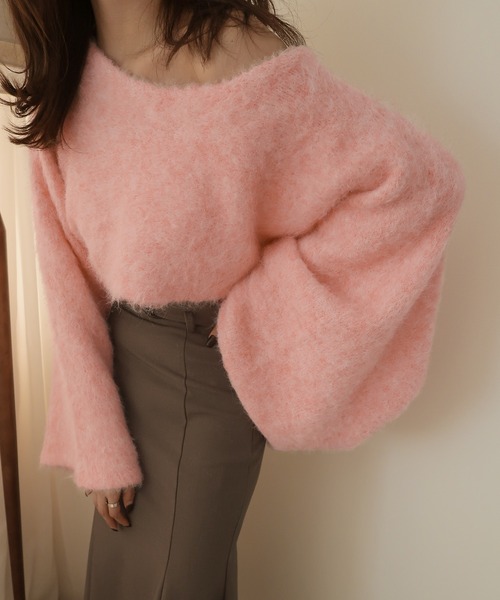 mideal（マイディール）の「mix color flare knit / ミックスカラー 