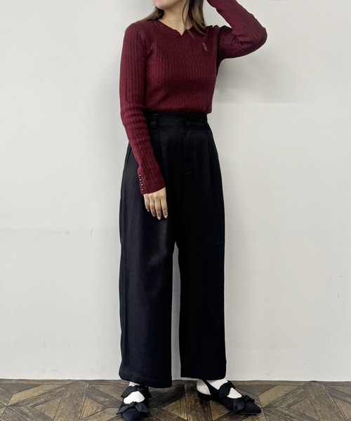 NICOLE CLUB(ニコル クラブ)の「サイドラインパンツ(その他パンツ・レディース・グレー/ブラック・MEDIUM)」の8枚目の写真