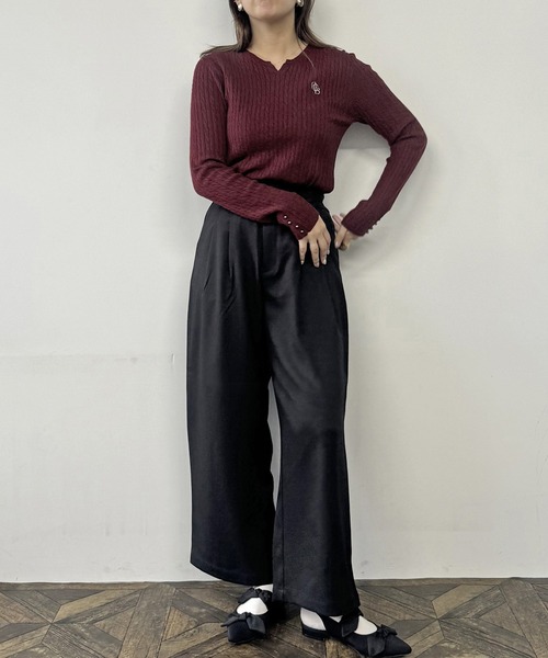 NICOLE CLUB(ニコル クラブ)の「サイドラインパンツ(その他パンツ・レディース・グレー/ブラック・MEDIUM)」の10枚目の写真