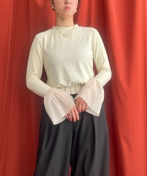 LHELBIE | フレアカフスシャーリングトップス(Tシャツ/カットソー)