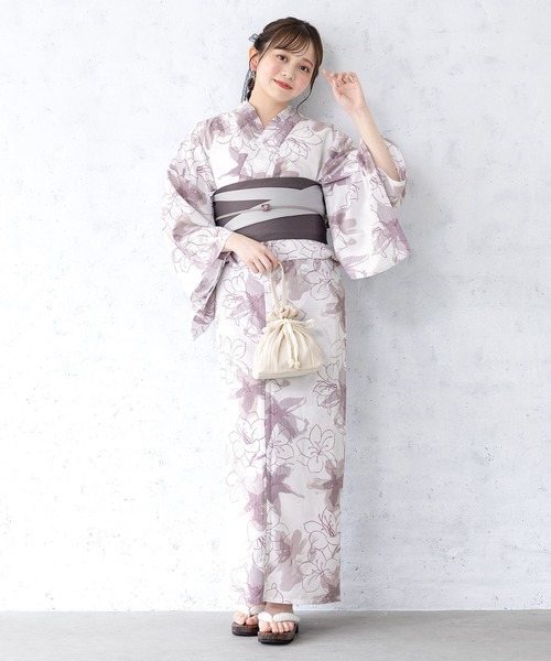 早い者勝ち！完売品！【floro by SOUBIEN】セパレート浴衣3点セット セール】floroセパレート浴衣3点セット （上着＋巻スカート＋帯