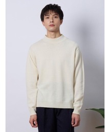 TRANS COTINENTS 　無染色プルオーバーニット　ホワイト/ベージュ